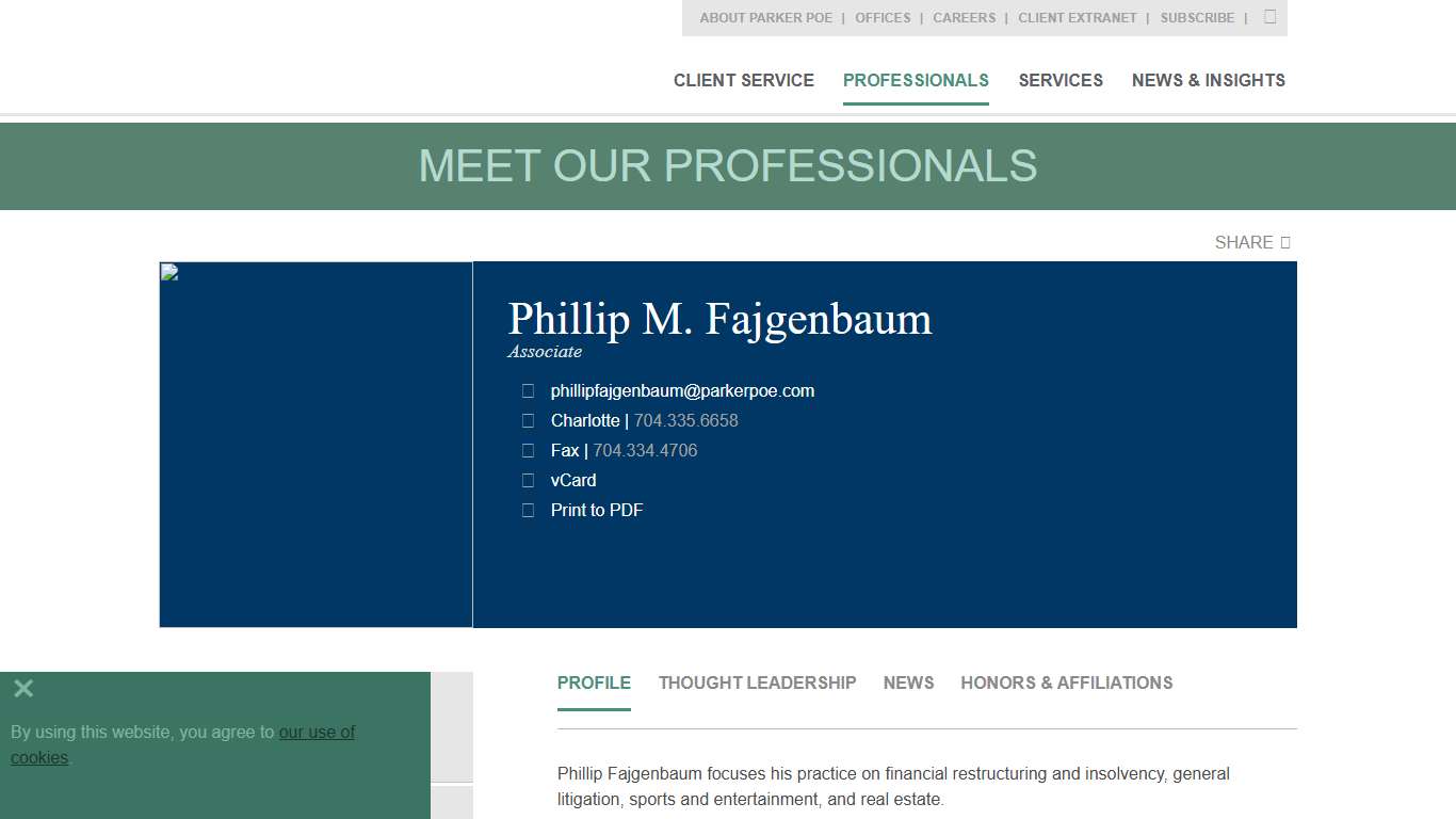 Phillip M. Fajgenbaum Parker Poe